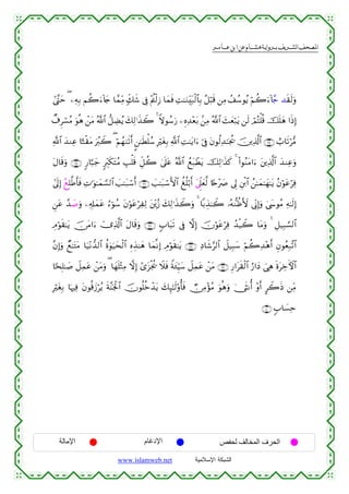 القرءان الكريم برواية هشام عن ابن عامر من موقع الشبكة الإسلامية