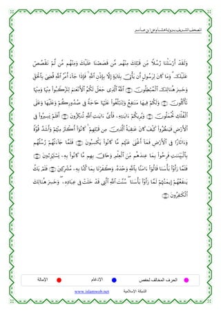 القرءان الكريم برواية هشام عن ابن عامر من موقع الشبكة الإسلامية