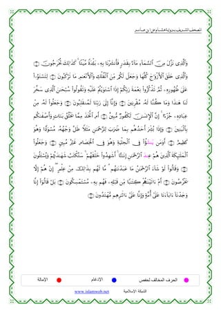 القرءان الكريم برواية هشام عن ابن عامر من موقع الشبكة الإسلامية