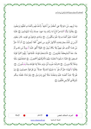 القرءان الكريم برواية هشام عن ابن عامر من موقع الشبكة الإسلامية