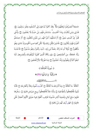 القرءان الكريم برواية هشام عن ابن عامر من موقع الشبكة الإسلامية