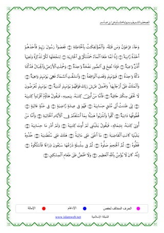 القرءان الكريم برواية هشام عن ابن عامر من موقع الشبكة الإسلامية