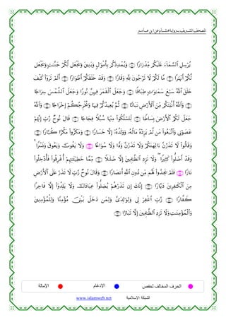 القرءان الكريم برواية هشام عن ابن عامر من موقع الشبكة الإسلامية