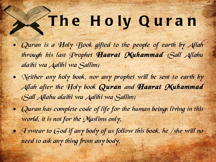 holy book quran essay