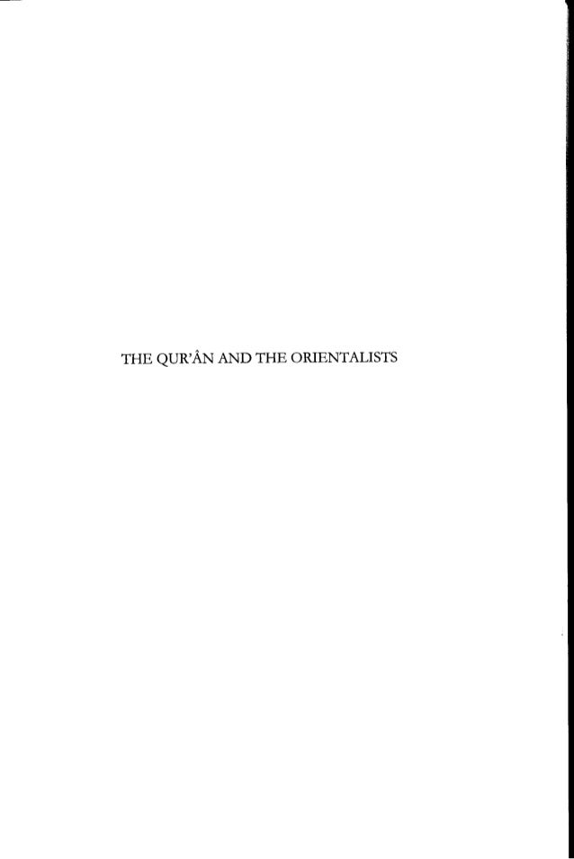 Quran And Orientalist Karya Muhammad Mohar Ali