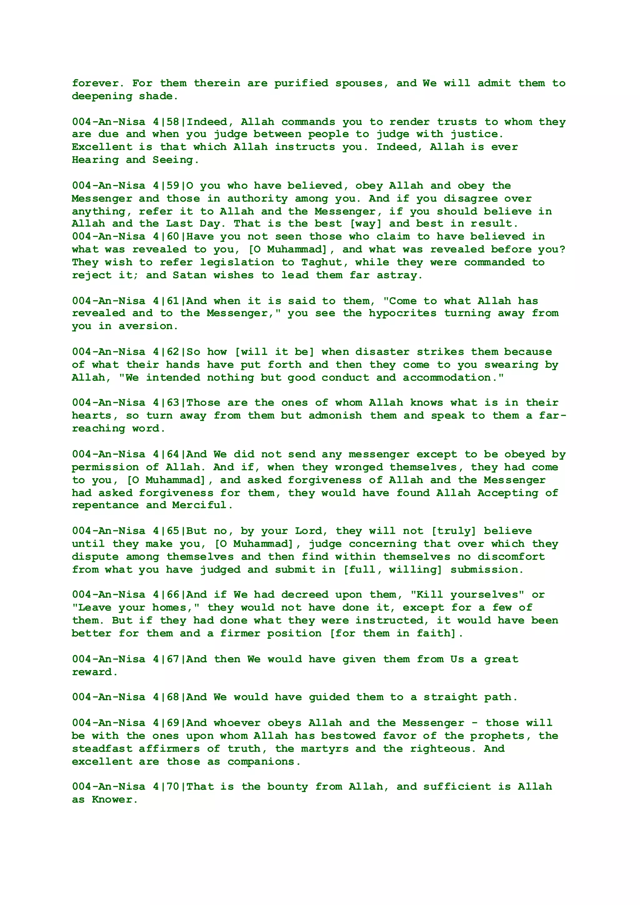 Quran (English) Translation (Sahih International) DOCX