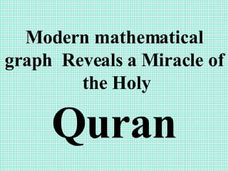 Modern mathematical graph  Reveals a Miracle of the Holy  Quran 