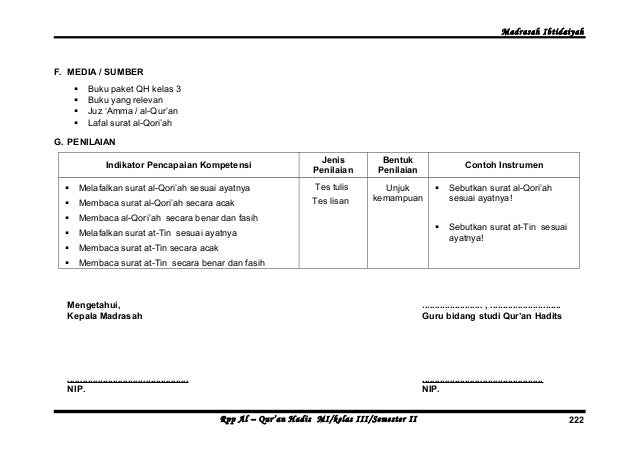 Kumpulan Soal Quran Hadits Kelas 3 Mi