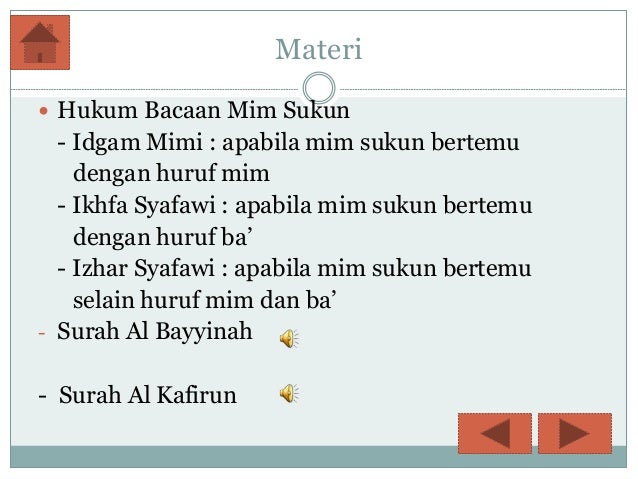 Contoh Bacaan Izhar Syafawi Ikhfa Syafawi Idgham Mimi 