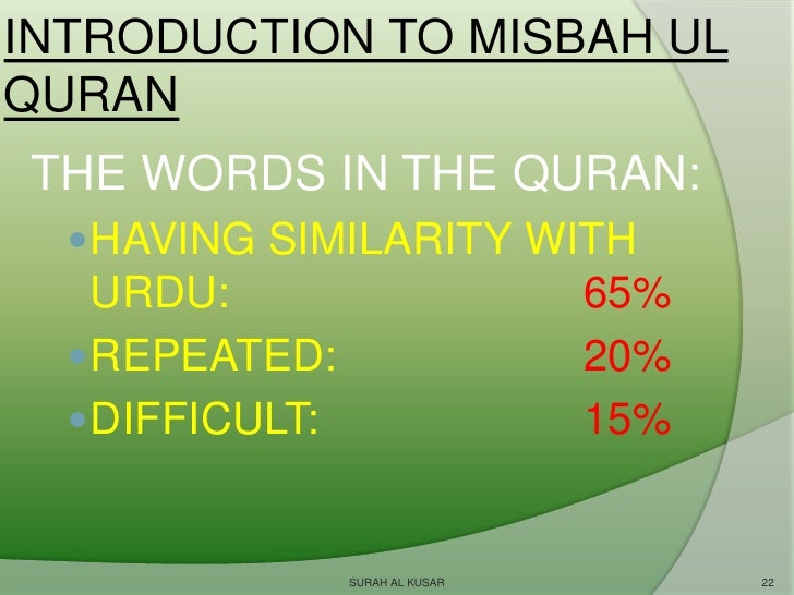 Quran Word Meaning Urdu 108 Ppt