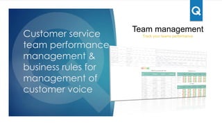Listen to the customer
voice from various
channels including
Facebook, Twitter,
Google+, 150+
websites, forums, blogs
and the company’s
proprietary support
systems (e.g. email)
Customer Voice
Cover the breadth of social media, web & blog sites
 