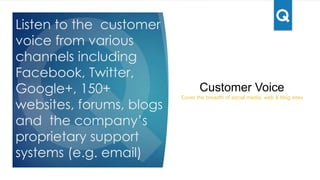As it happens
discover &
manage customer
service issues
Customer
Responsiveness
42% of the customers expect responses within 60
minutes
 