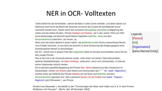 NER in OCR- Volltexten
Vorwort von Alexander v. Humboldt zu den "Erinnerungen der Reise nach Indien von S. K. H. dem Prinzen
Waldemar von Preussen" : [Berlin, den 18 December 1854]
 