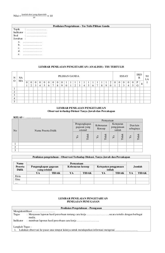Pedoman penskoran soal essay