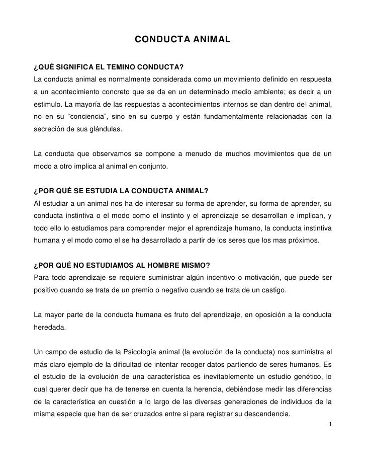 CONDUCTA ANIMAL
