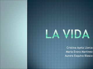 Cristina Ayela Llorca Maria Evora Martinez Aurora Esquiva Blasco 