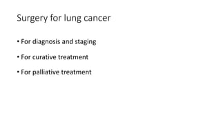 Surgical Approach to Non Small Cell Lung Cancer | PPTX