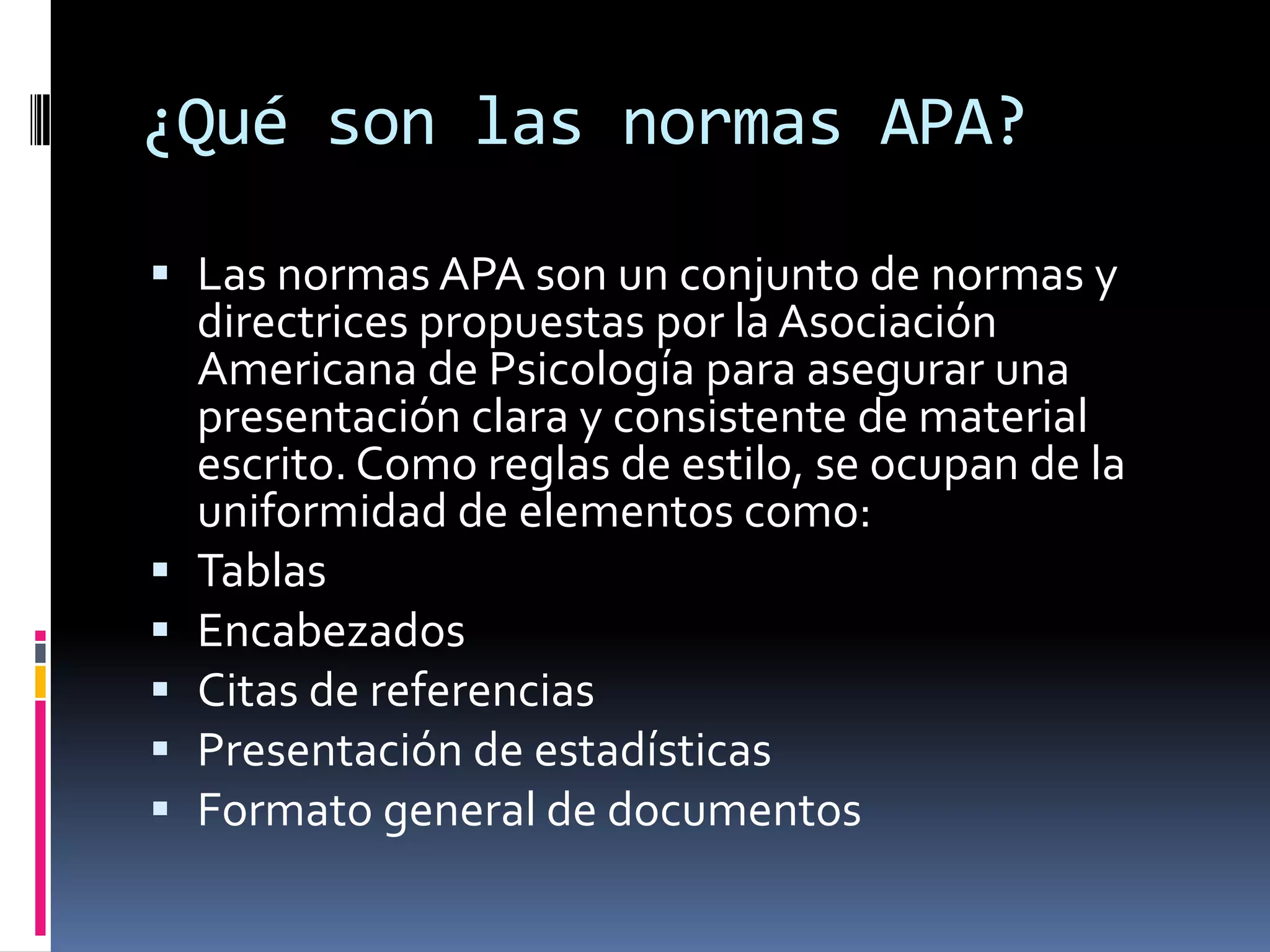 Qué son las normas apa | PPTX