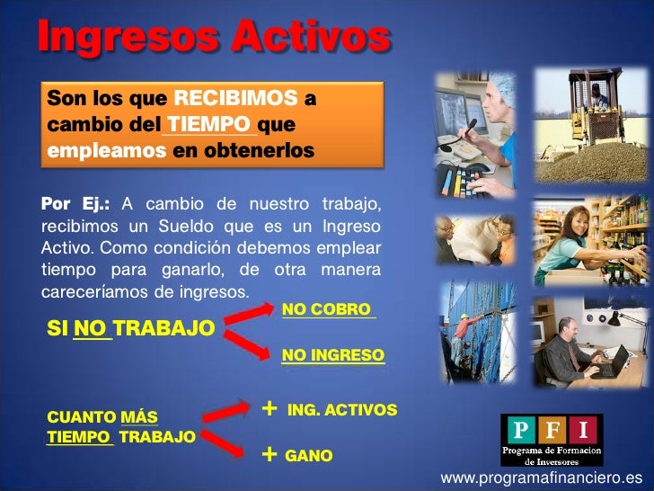 Qué Son Los Ingresos Activos Y Pasivos