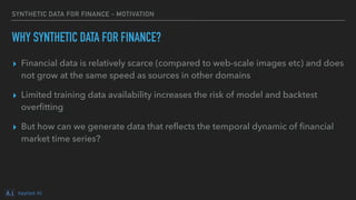 Qu speaker series 14: Synthetic Data Generation in Finance | PDF