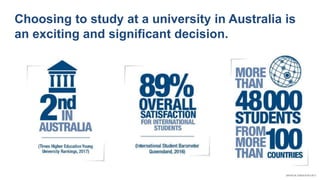 Choosing to study at a university in Australia is
an exciting and significant decision.
 