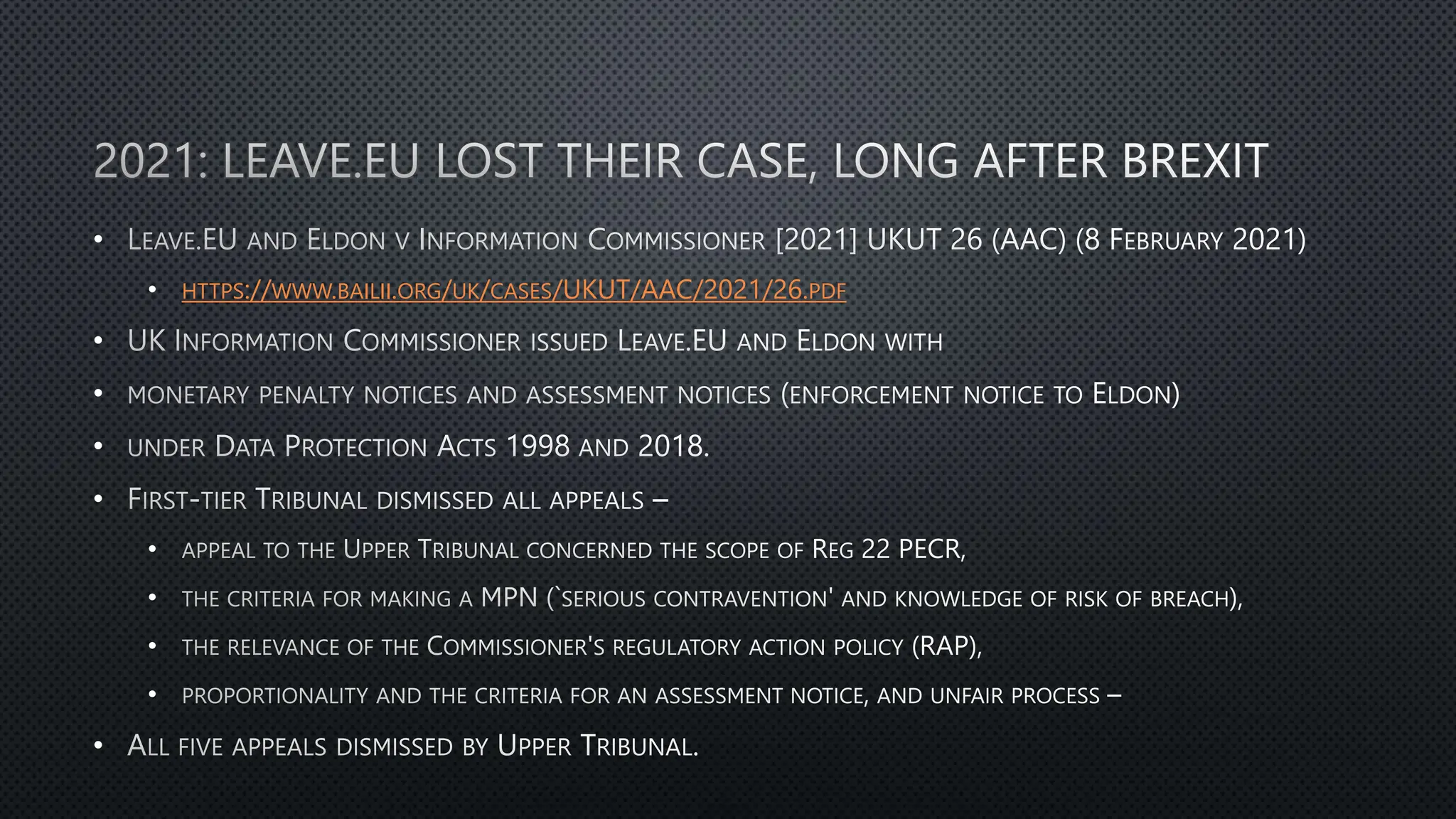 •
• HTTPS://WWW.BAILII.ORG/UK/CASES/UKUT/AAC/2021/26.PDF
•
•
•
•
•
•
•
•
•
 
