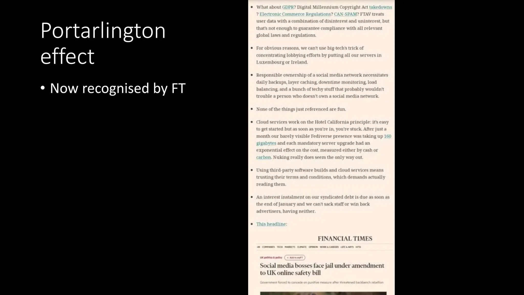 Portarlington
effect
• Now recognised by FT
 