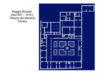 Biaggio Rossetti
(oko1447 – 1516.),
Palazzo dei diamanti,
Ferrara
 