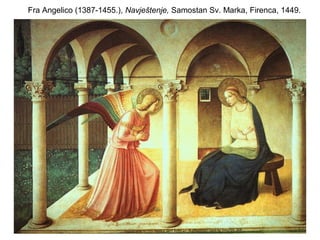 Fra Angelico (1387-1455.), Navještenje, Samostan Sv. Marka, Firenca, 1449.
 