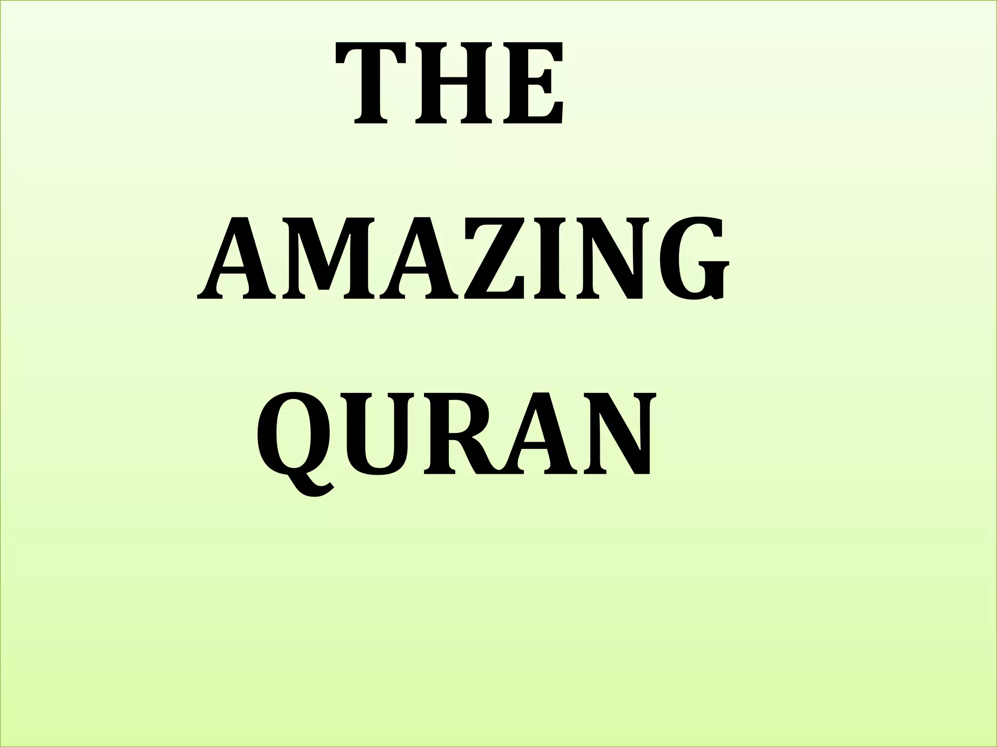 The Awesome Quran
