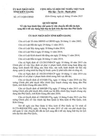 Quy che 2503 ve viec chuyen doi dat dl sang dat o xay biet thu Premier Villages Phú Quốc