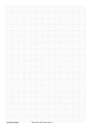 Lựa chọn hướng đi Điều cần làm để kinh doanh suôn xẻ
 