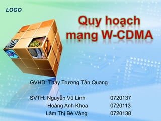 LOGO




       GVHD: Thầy Trương Tấn Quang

       SVTH: Nguyễn Vũ Linh          0720137
             Hoàng Anh Khoa          0720113
            Lâm Thị Bé Vàng          0720138
 