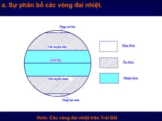 a. Sự phân bố các vòng đai nhiệt.




           Hình: Các vòng đai nhiệt trên Trái Đất
 