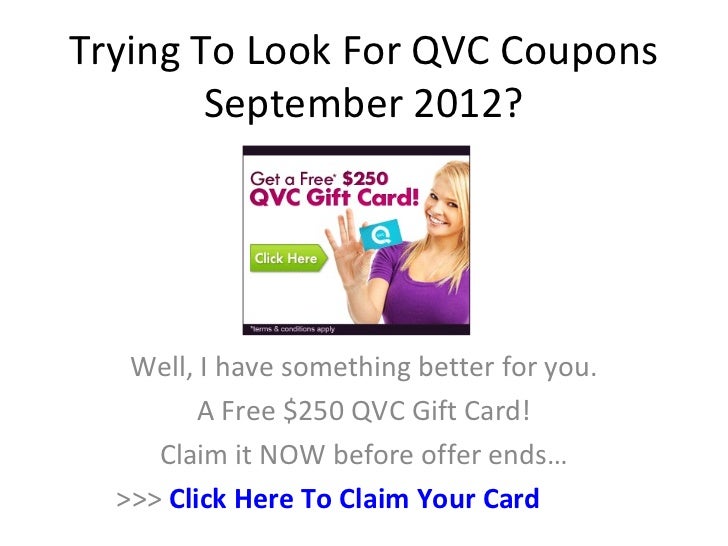 QVC Coupons September 2012