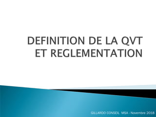GILLARDO CONSEIL MSA - Novembre 2018
 