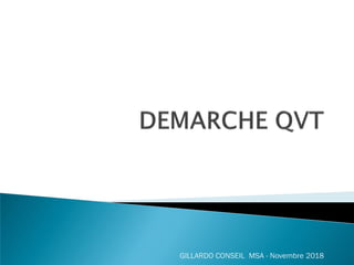 GILLARDO CONSEIL MSA - Novembre 2018
 