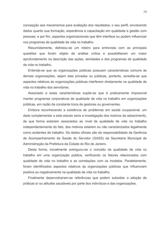 Qvt Em Organizacoes Publicas