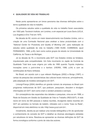 Qvt Em Organizacoes Publicas