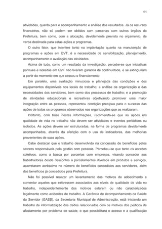 Qvt Em Organizacoes Publicas