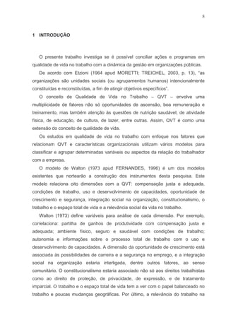 Qvt Em Organizacoes Publicas