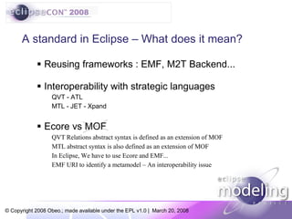 QVT & MTL In Eclipse