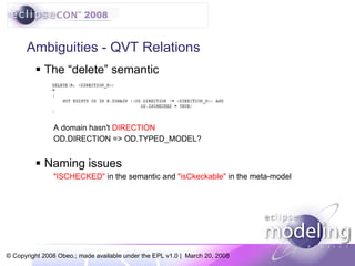 QVT & MTL In Eclipse