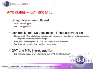 QVT & MTL In Eclipse