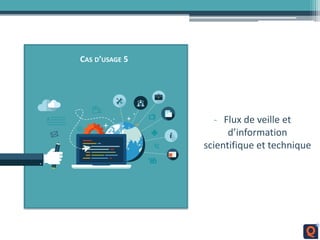 CAS D’USAGE 5
- Flux de veille et
d’information
scientifique et technique
 