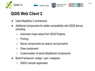 QWC2 - modern web maps with QGIS Server | PDF