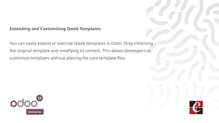 Qweb Templates and Operations in Odoo 18 | PPTX