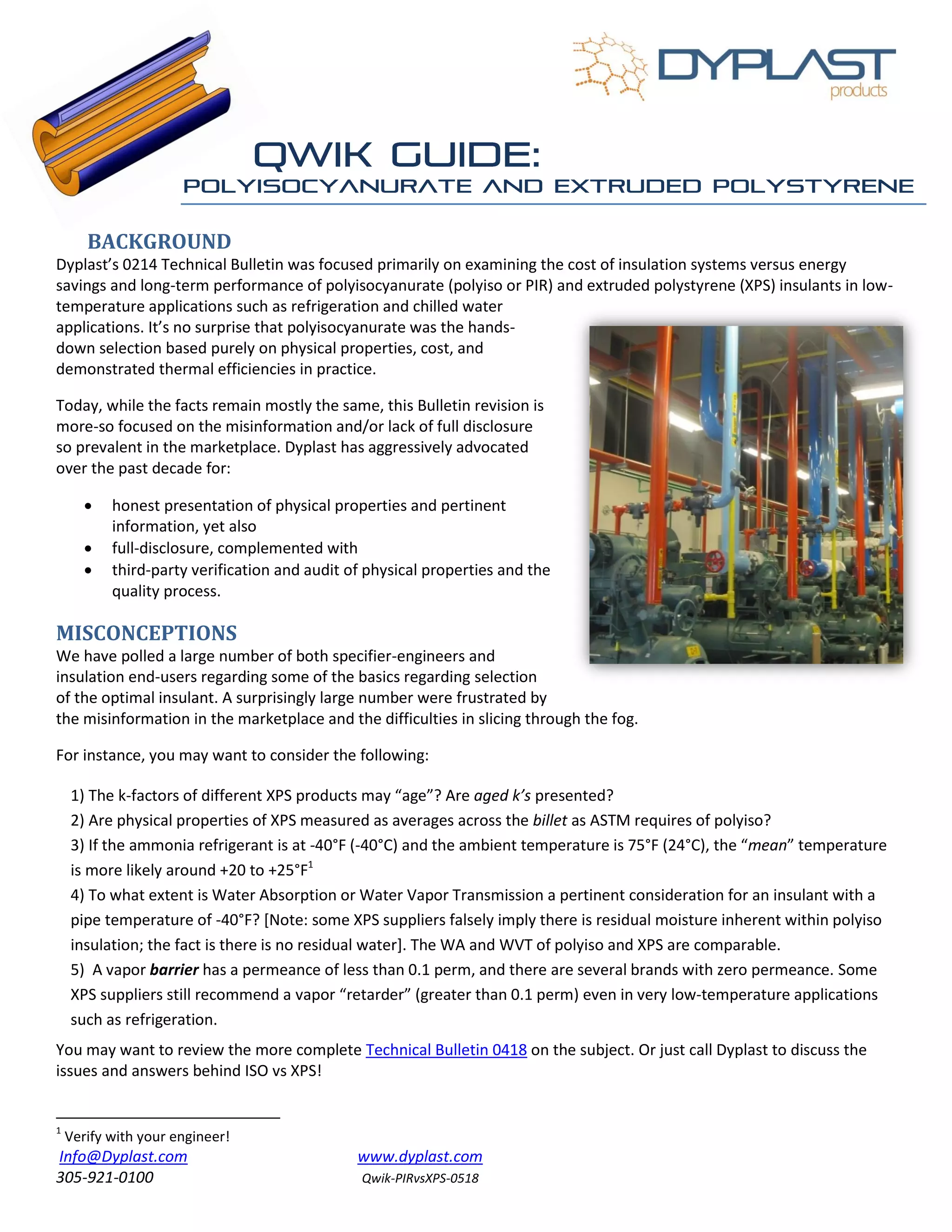 QwikGuide PIR vs XPS Pipe Insulation 0518 PDF