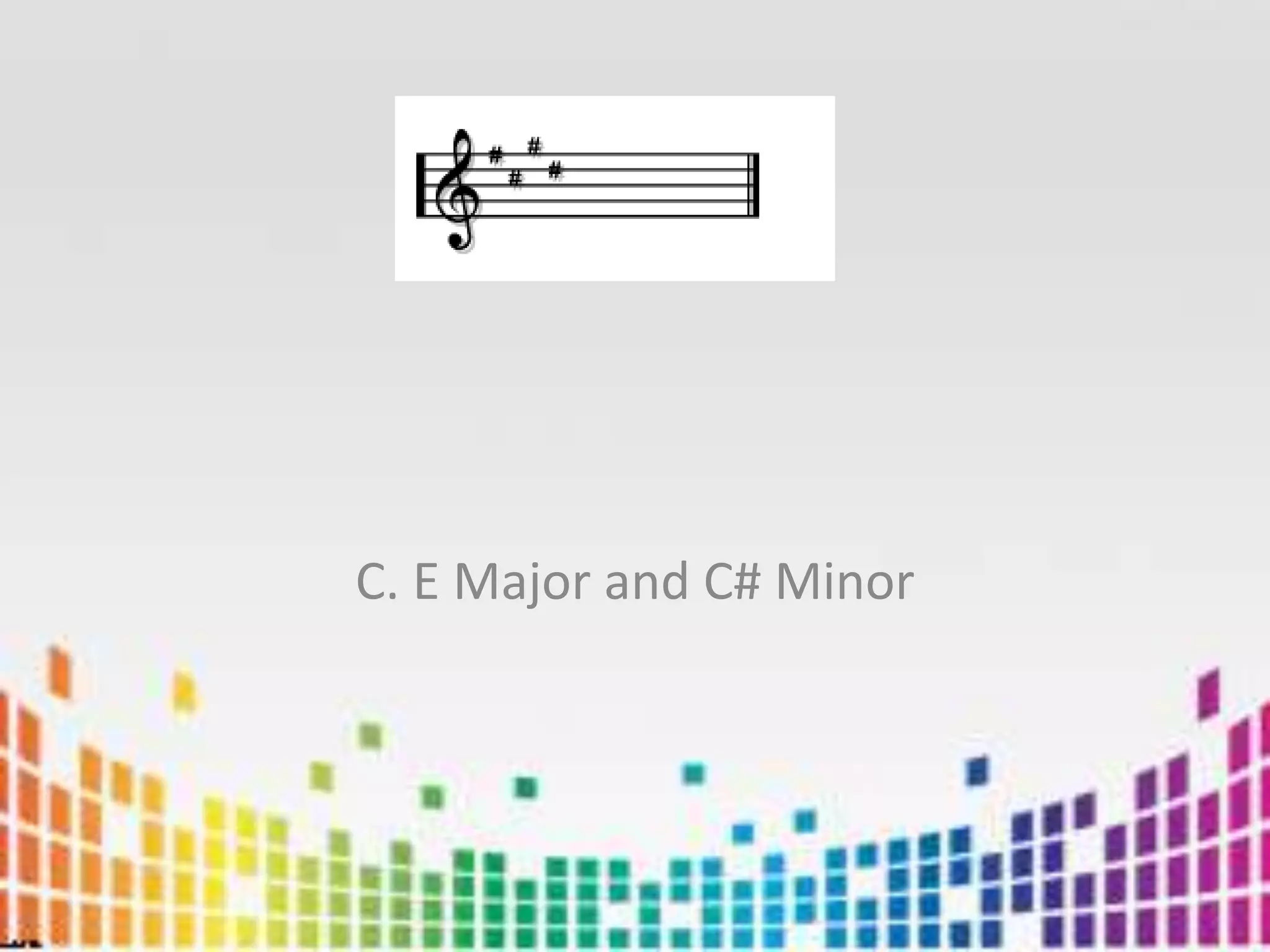 C. E Major and C# Minor