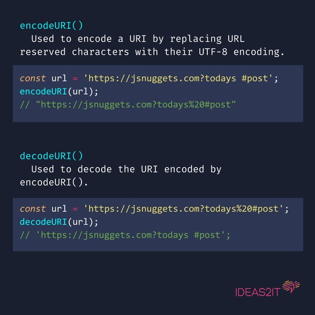 Cool usage of Encoding and Decoding a URI in Javascript | PDF